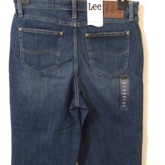 LEE WOMEN'S FREMONT HIGH RISE CROPPED STRAIGHT DENIM JEANS SIZE 31 LARGE NWT - Picture 8 of 10